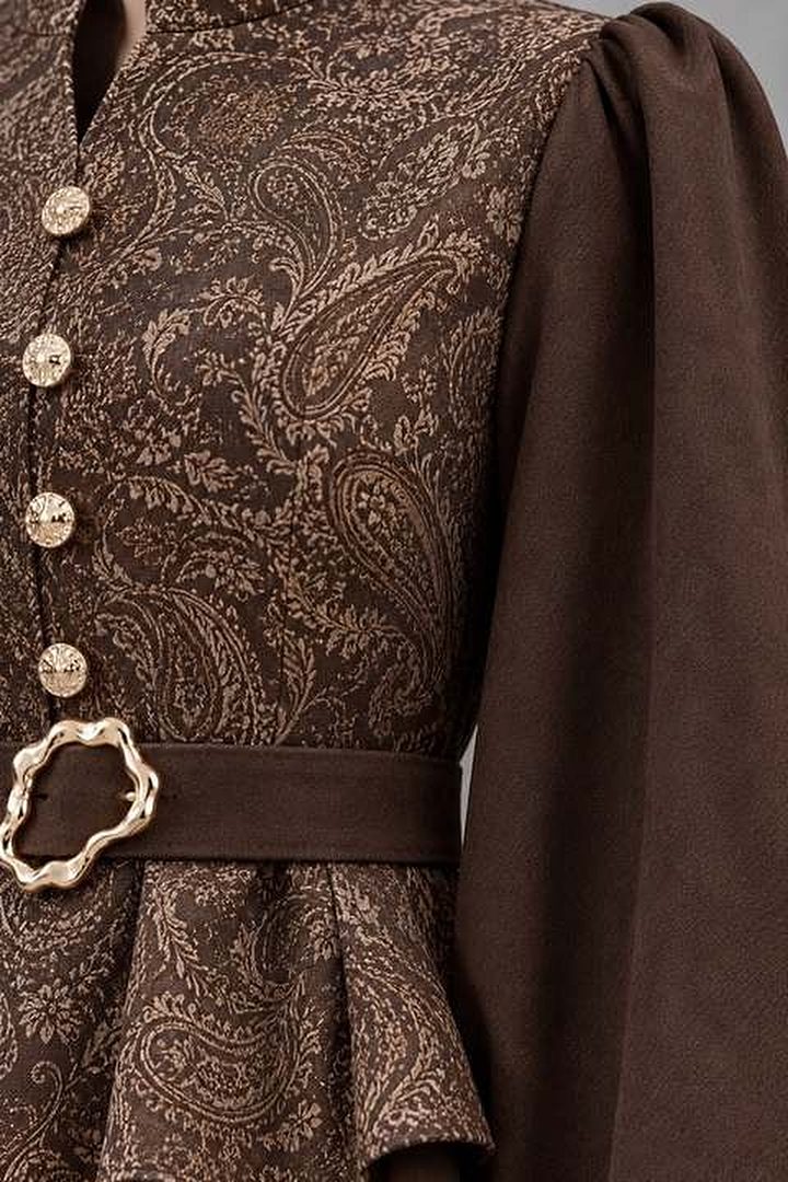 Şal Desen Peplum Takım — görsel 3