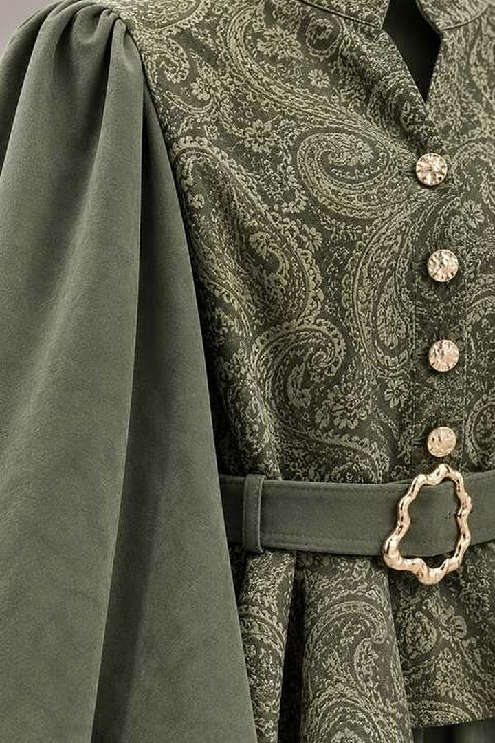 Şal Desen Peplum Takım — görsel 3